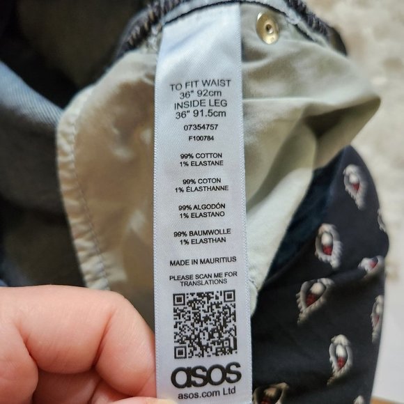 ASOS Farleigh High Waisted Slim Mom Jeans With 80's Seam Detail Size 36 - Picture 3 of 4